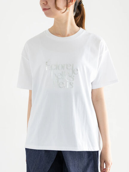 デザインロゴプリントTシャツ《2025summer catalog item》（シルバー/チャコールグレー/ブラック）｜Te chichi（テチチ）通販