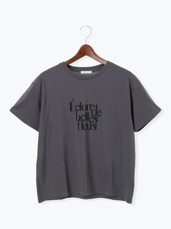 [新品]タグ付 2025新作 ichi イチ non Tシャツ チャコールグレー 241254]ICHI(イチ) ピグメントダイTシャツ CIAO!/AMORE トップス