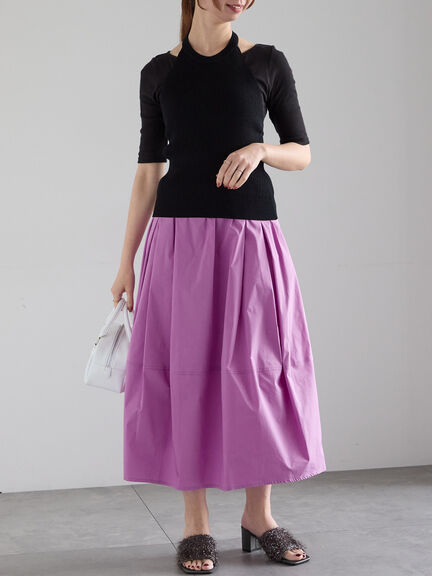 シアーリブボートネックプルオーバー《2025summer catalog item》（オフホワイト/ブラック/カーキ）｜Te chichi（テチチ）通販
