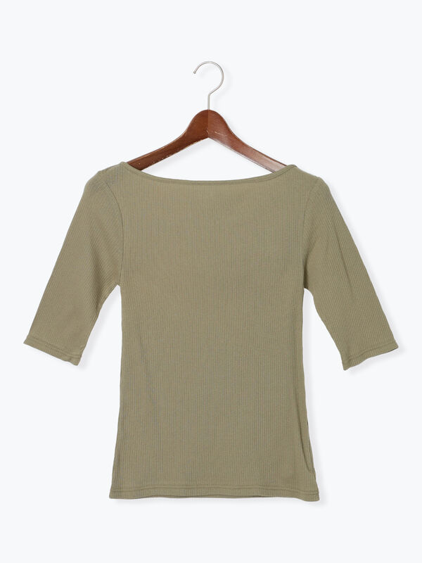 STUNNING LURE◆シアーリブボートネックプルオーバー/長袖Tシャツ/M/レーヨン/PUP/112080092400 STUNNING LURE(スタニングルアー)｜rシアーリブボートネック