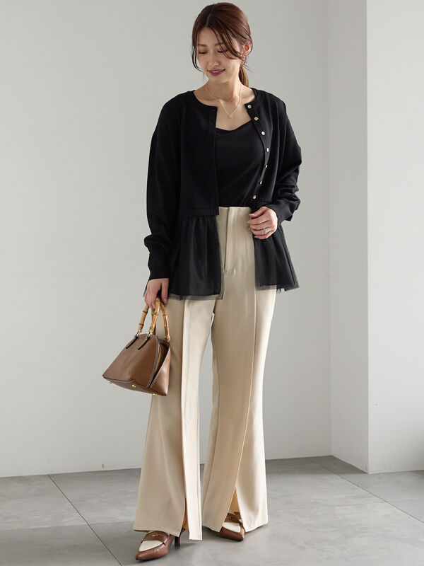 CINOH FRONT SLIT PANTS フロントスリット テーパードパンツ FRONT SLIT PANTS | CINOH
