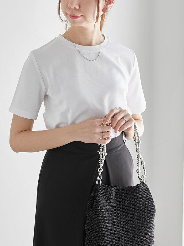 【近赤外線CUT】半袖ベーシックTシャツ（オフホワイト/チャコールグレー/ブラック/オリーブ）｜Te chichi（テチチ）通販