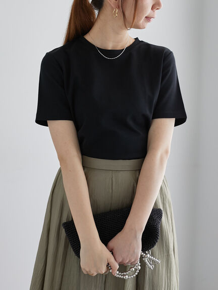 【近赤外線CUT】半袖ベーシックTシャツ（オフホワイト/チャコールグレー/ブラック/オリーブ）｜Te chichi（テチチ）通販