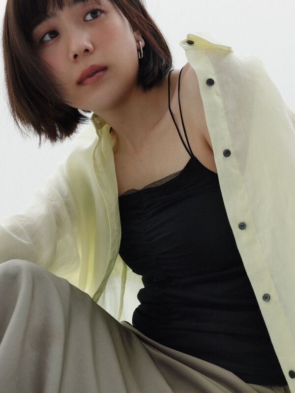 【松井愛莉着用】チュールレイヤーキャミ（グレー/ブラック/モカ）｜Te chichi（テチチ）通販