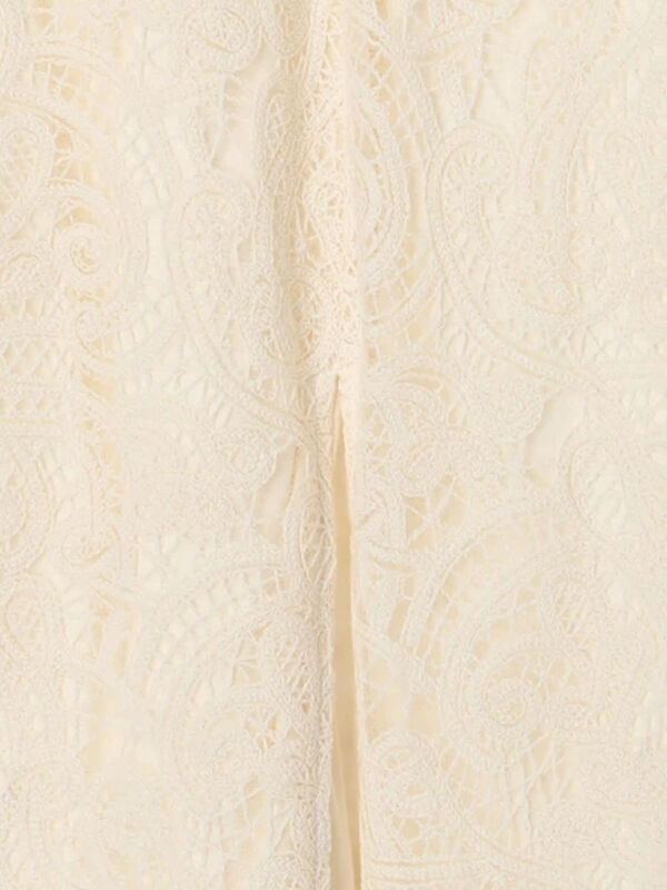 セール】 ペイズリーレースロングスカート（オフホワイト