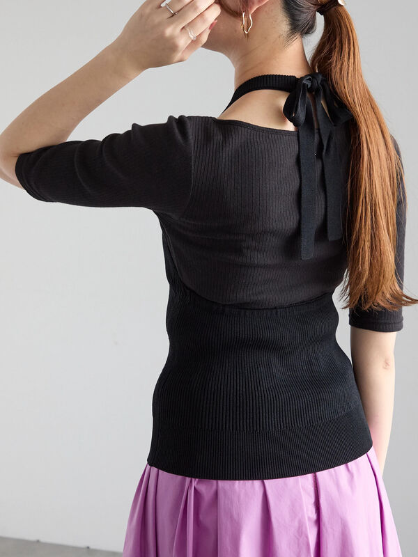 ホルターネックニット《2025summer catalog item》（グレー