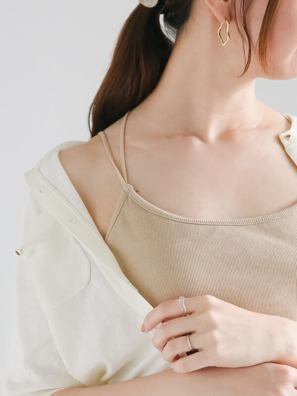【松井愛莉着用】デザインストラップカップ付きキャミソール《2025summer catalog item》（ベージュ）｜Te chichi（テチチ）通販