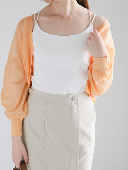 【松井愛莉着用】デザインストラップカップ付きキャミソール《2025summer catalog item》（オフホワイト/ブラック/ベージュ）｜Te chichi（テチチ）通販