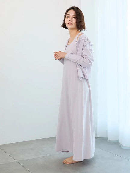 【Essentials】ワンポイント刺繍ミニ裏毛カーディガン（ラベンダー）｜Te chichi（テチチ）通販