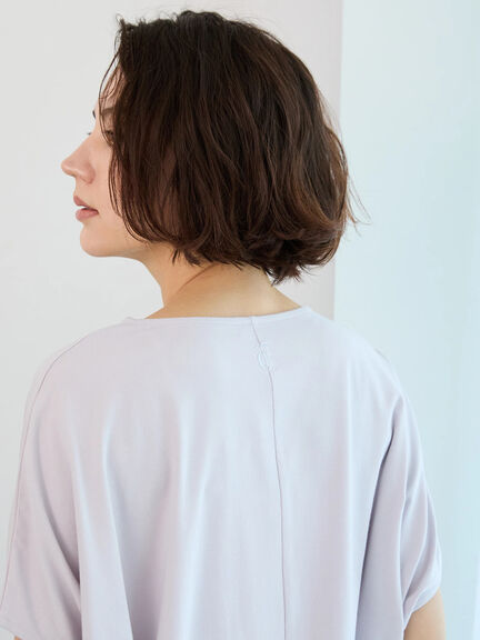 【Essentials】ワンポイント刺繍デザインプルオーバー（ラベンダー）｜Te chichi（テチチ）通販