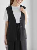 麻調バックオープンジレ（セットアップ可）《2025summer catalog item》（ブラック）｜Te chichi（テチチ）通販