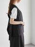 麻調バックオープンジレ（セットアップ可）《2025summer catalog item》（ブラック/モカ）｜Te chichi（テチチ）通販