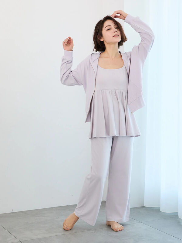 3点おまとめラベンダー スラックスパンツ （ラベンダー） -Emma Francis / エマ