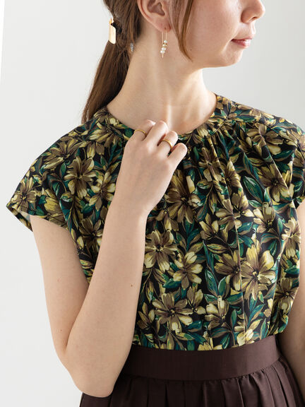 フラワープリントBL（セットアップ可）（オレンジ/グリーン）｜Te chichi（テチチ）通販