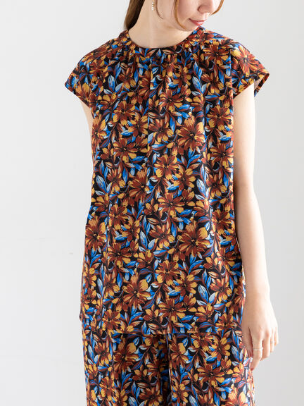 フラワープリントBL（セットアップ可）（オレンジ/グリーン）｜Te chichi（テチチ）通販