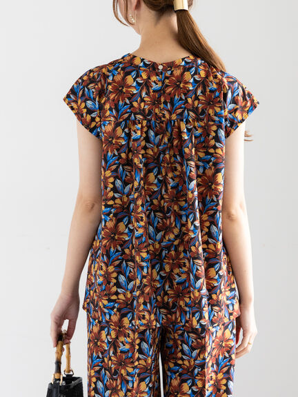 フラワープリントBL（セットアップ可）（オレンジ/グリーン）｜Te chichi（テチチ）通販