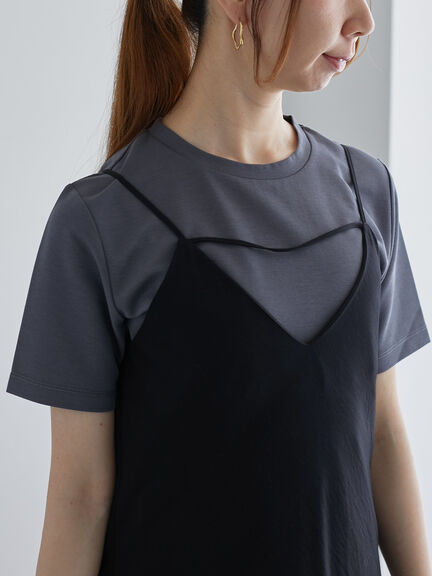 前後2WAYフィブリルキャミワンピース《2025summer catalog item》（ブラック/ブラウン）｜Te chichi（テチチ）通販