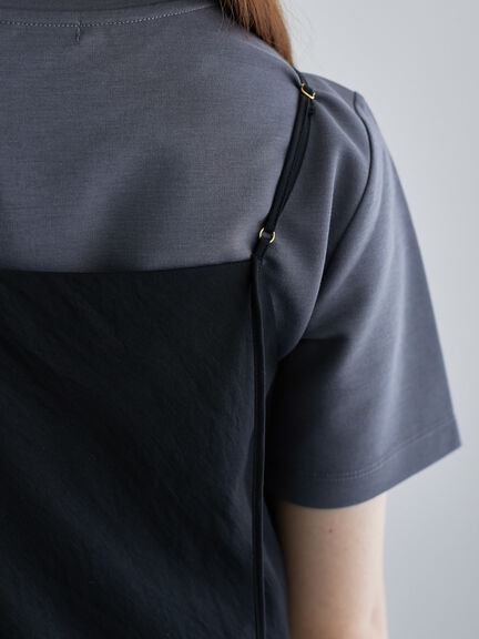 前後2WAYフィブリルキャミワンピース《2025summer catalog item》（ブラック/ブラウン）｜Te chichi（テチチ）通販