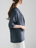 【松井愛莉着用】メッシュハーフスリーブジャケット《2025summer catalog item》（ブラウン/ネイビー）｜Te chichi（テチチ）通販