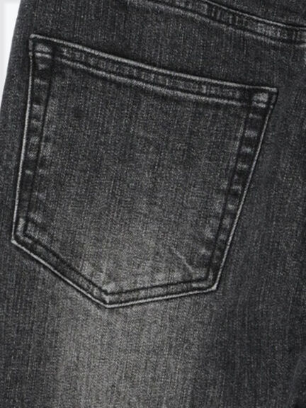 【松井愛莉着用】センタークリーススリムDenim（ブラック/ブルー）｜Te chichi（テチチ）通販