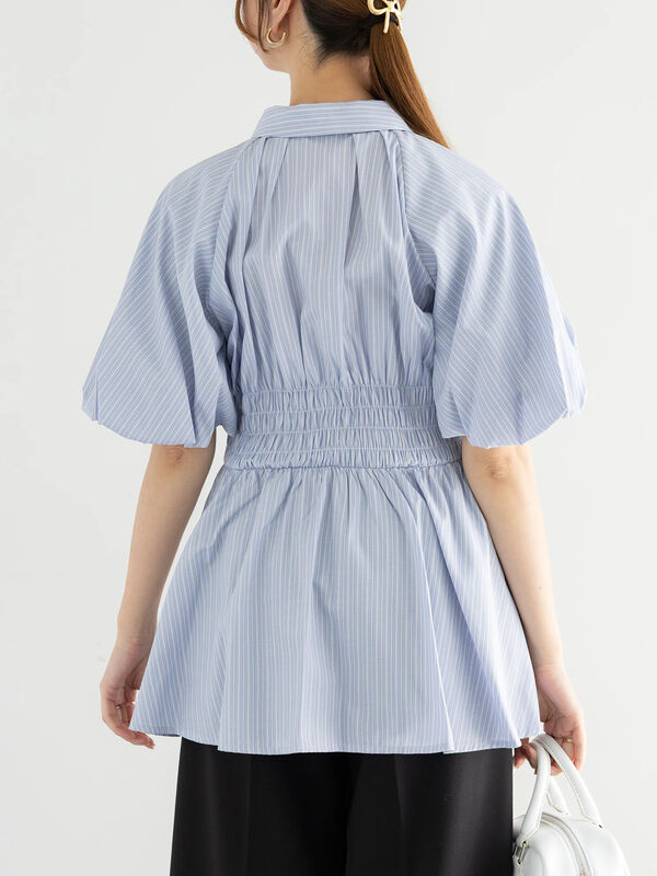 セール】 【松井愛莉着用】バルーンスリーブシャツチュニック（オフ