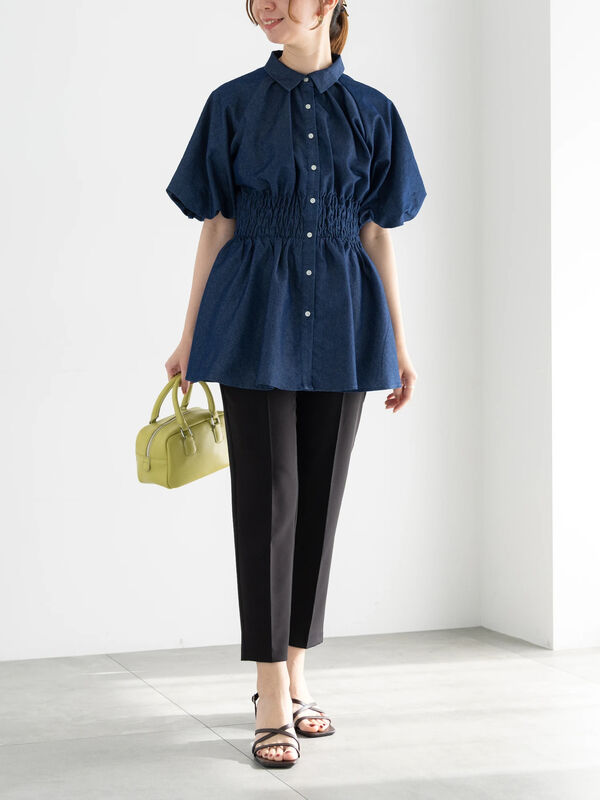 セール】 【松井愛莉着用】バルーンスリーブシャツチュニック（オフ