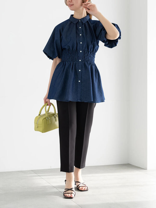 セール】 【松井愛莉着用】バルーンスリーブシャツチュニック（オフ