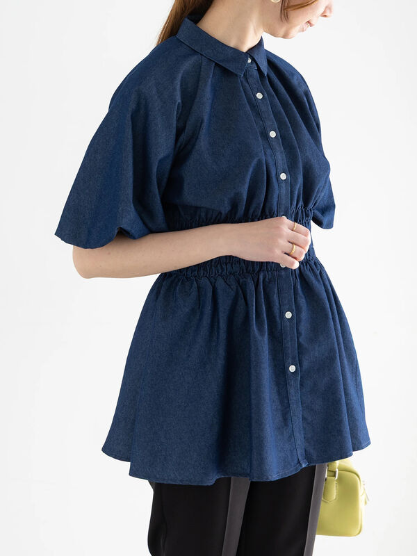 セール】 【松井愛莉着用】バルーンスリーブシャツチュニック（オフ