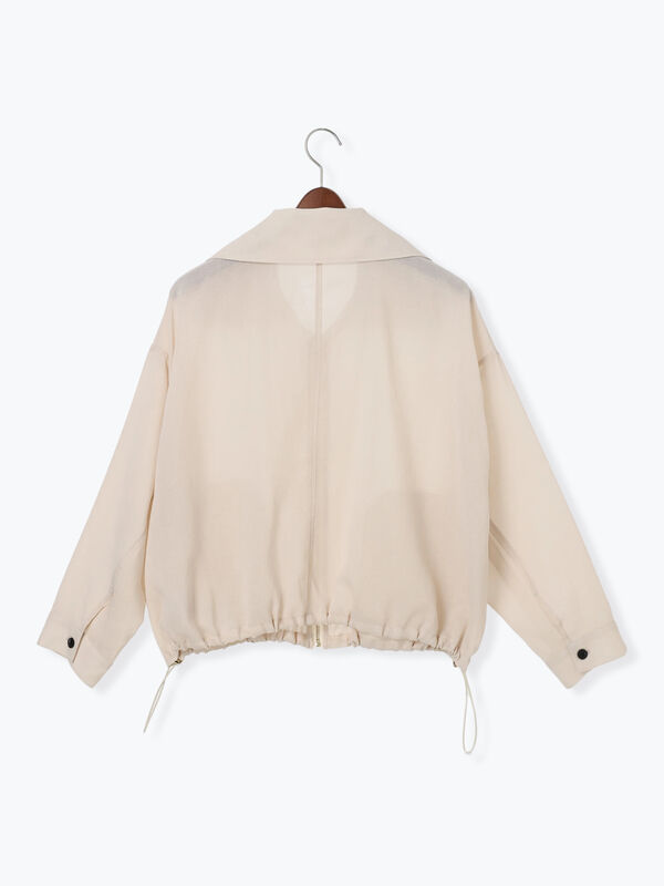 Elegante♡ブルゾン 白 M TAKA-Q｜ストレッチウォッシャブル 1ボタン カラーレス