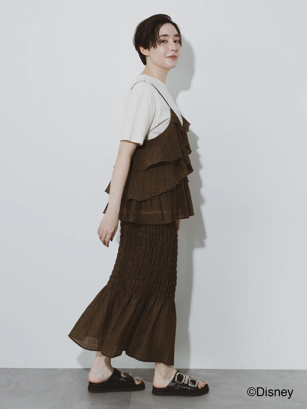 セール】 【松井愛莉着用】ドットシャーリングタイトスカート