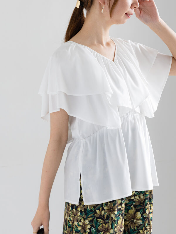 ラッフルフリル ブラウス セール】 ラッフルフリルブラウス《2025summer catalog item