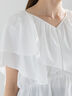 ラッフルフリルブラウス《2025summer catalog item》（オフホワイト/ブラック/パープル）｜Te chichi（テチチ）通販
