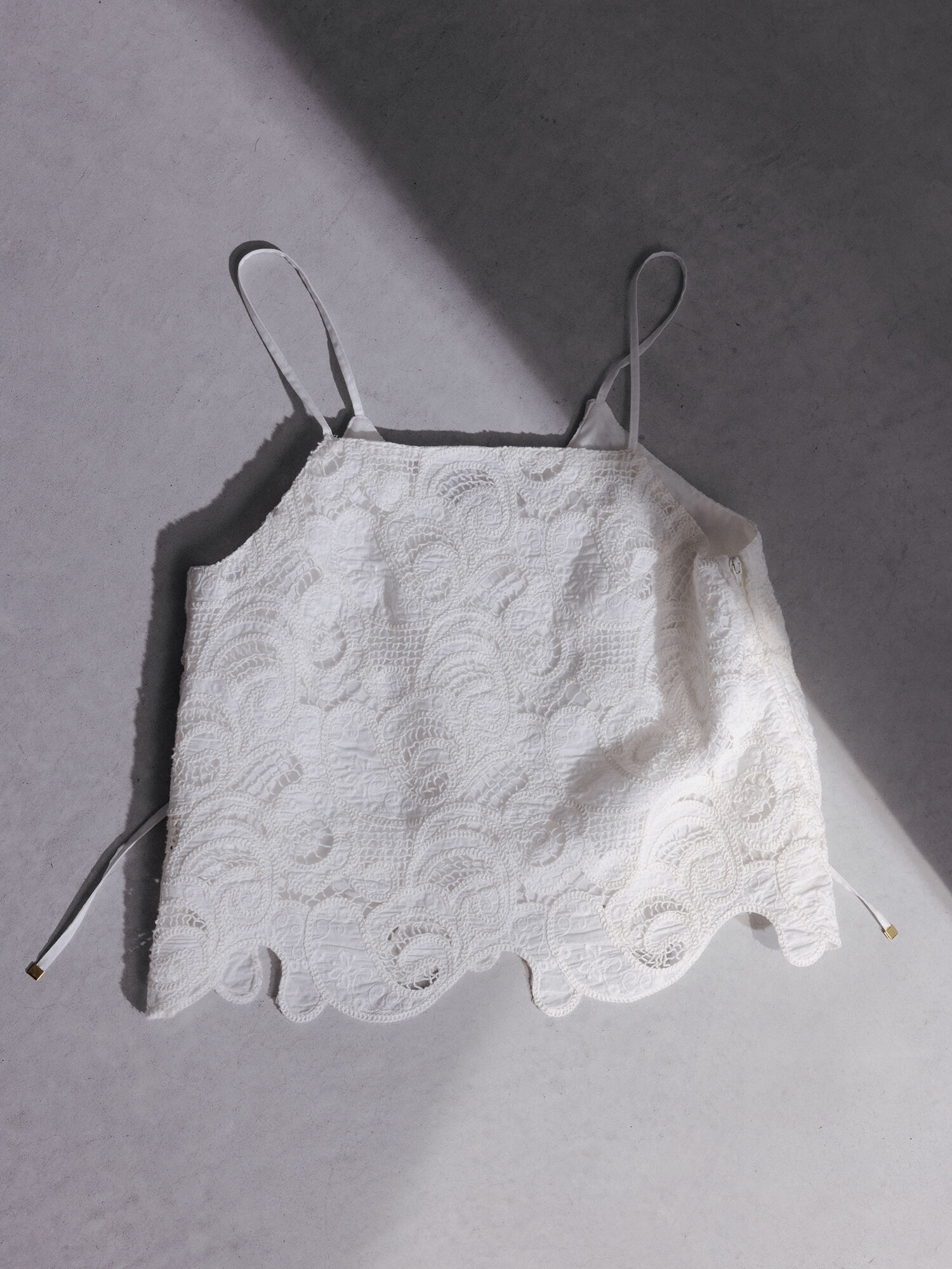 スカラレースキャミ　ホワイト 新色追加】スカラレースキャミ（シャツ/ブラウス）｜DouDou