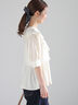 ラッフルフリルアシメブラウス《2025summer catalog item》（オフホワイト/ブラック/グリーン）｜Te chichi（テチチ）通販