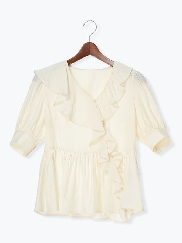 ブラウス シャツ ラッフルフリルアシメブラウス「2025summer catalog item」 レディース セール】 ラッフルフリルアシメブラウス《2025summer catalog