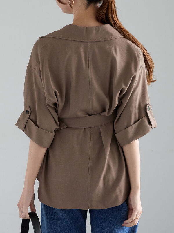 セール】 リネンMIXサファリシャツ《2025summer catalog item