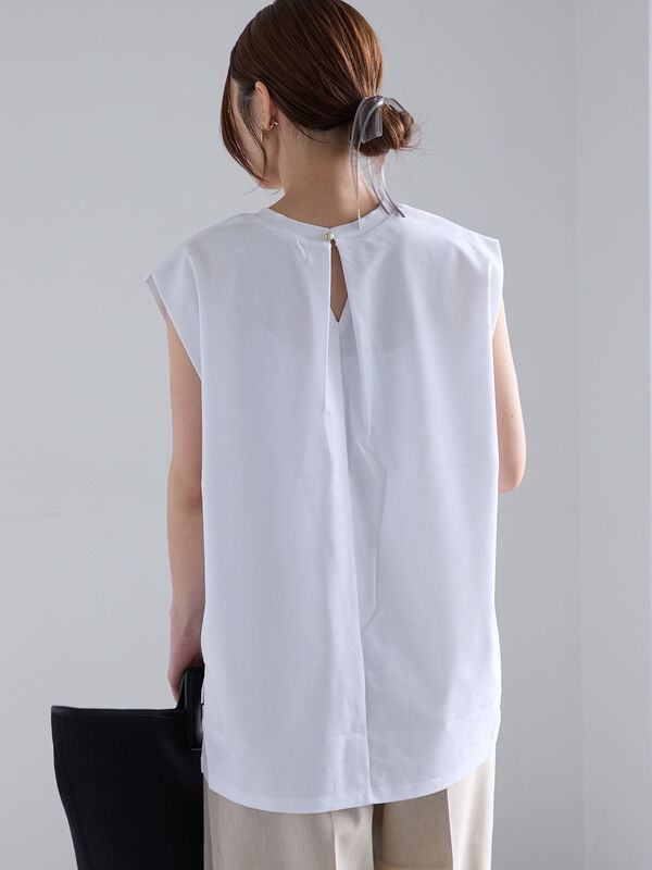 Theory ホワイト 半袖チュニック KOEISTORE ブラウス レディース 春 夏 春夏 白 トップス Vネック