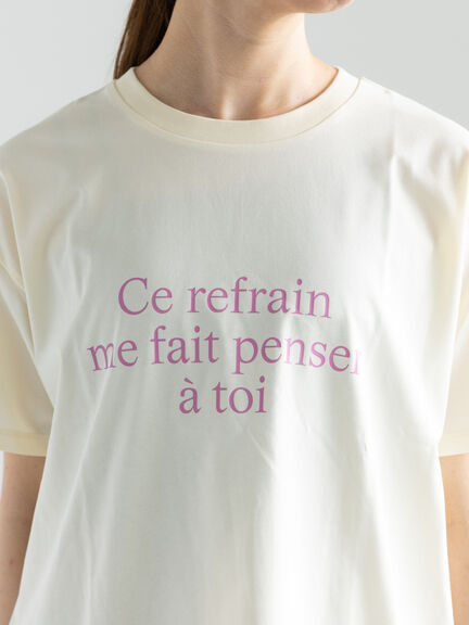 レタードプリントTシャツ（オフホワイト/ネイビー/クリーム）｜Te chichi（テチチ）通販