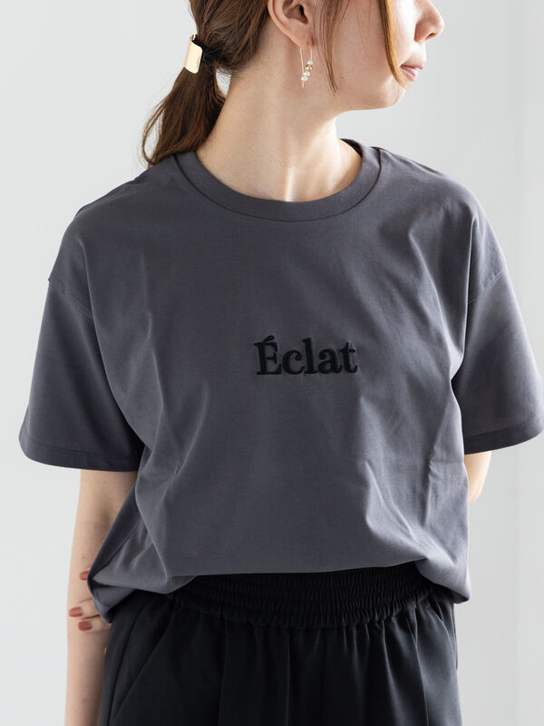 ウレタン刺繍Tシャツ（チャコールグレー）｜Te chichi（テチチ）通販