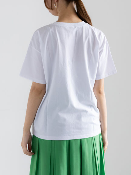 ウレタン刺繍Tシャツ（オフホワイト/チャコールグレー/ベージュ）｜Te chichi（テチチ）通販