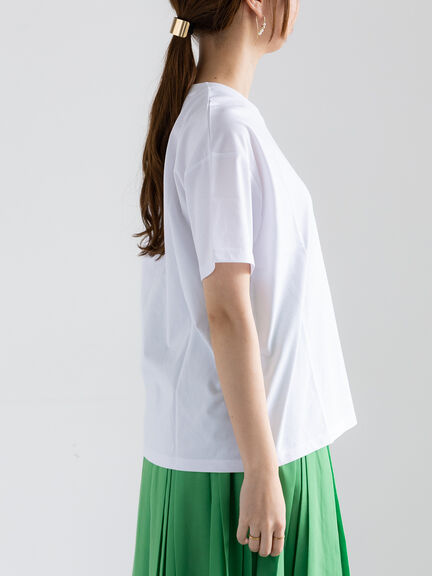 ウレタン刺繍Tシャツ（オフホワイト/チャコールグレー/ベージュ）｜Te chichi（テチチ）通販