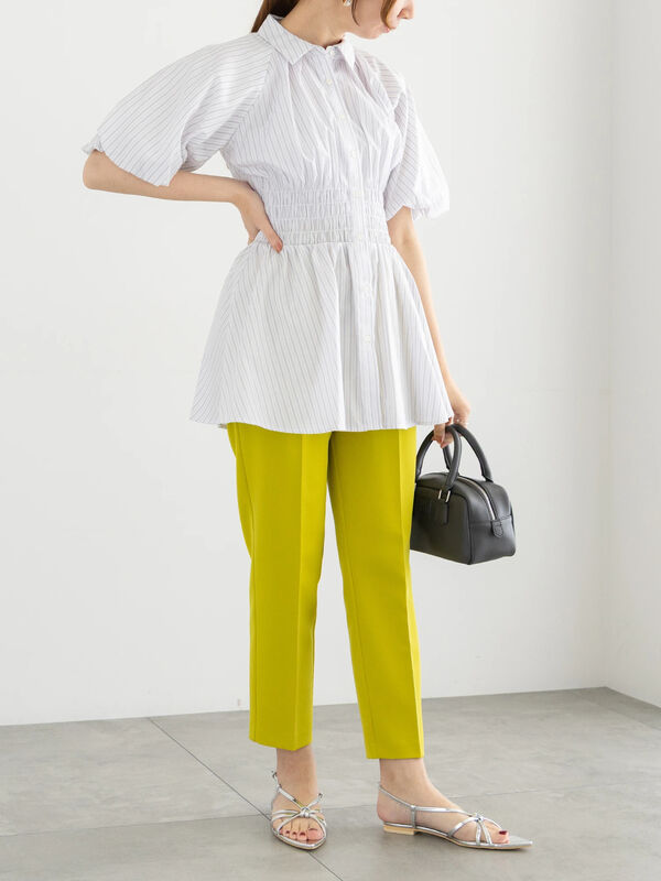 セール】 【松井愛莉着用】クロップドペンシルパンツ（ブラック