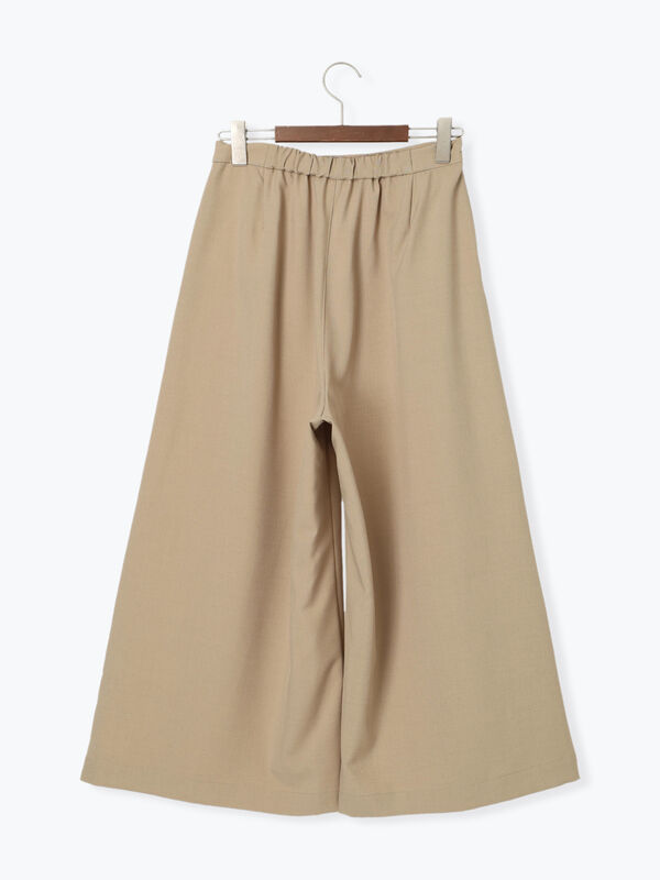 セール】 金釦麻調タックガウチョパンツ（セットアップ可