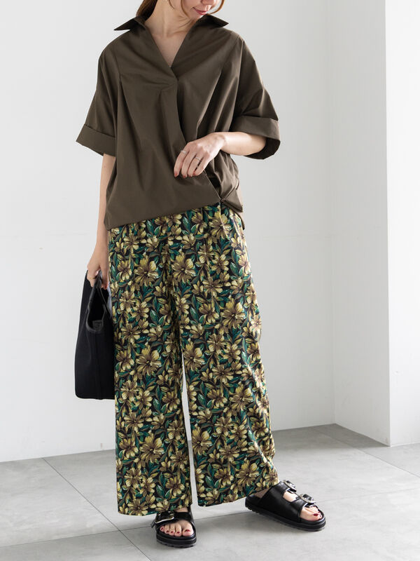 セール】 コクーンスキッパーシャツ（オフホワイト/カーキ/ブルー