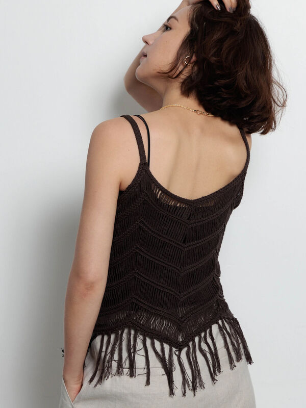 THE SHISHIKUI キャミニット ブラウン knit cami S / BROWN – SHISHIKUI