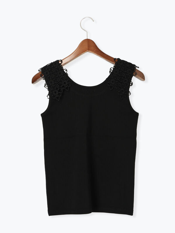 極美品 ジャンポールゴルチェ レースアップ リブ タンクトップ