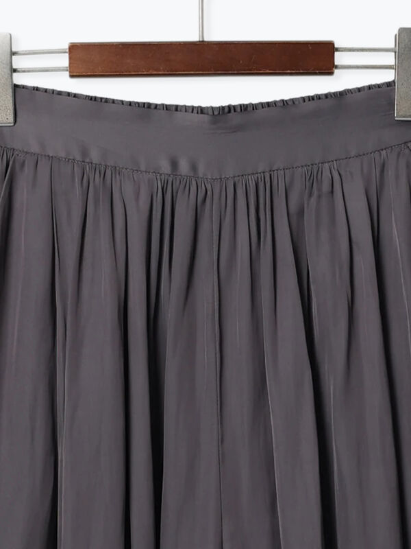 セール】 スプリットサテンスカンツ（セットアップ可）（グレー