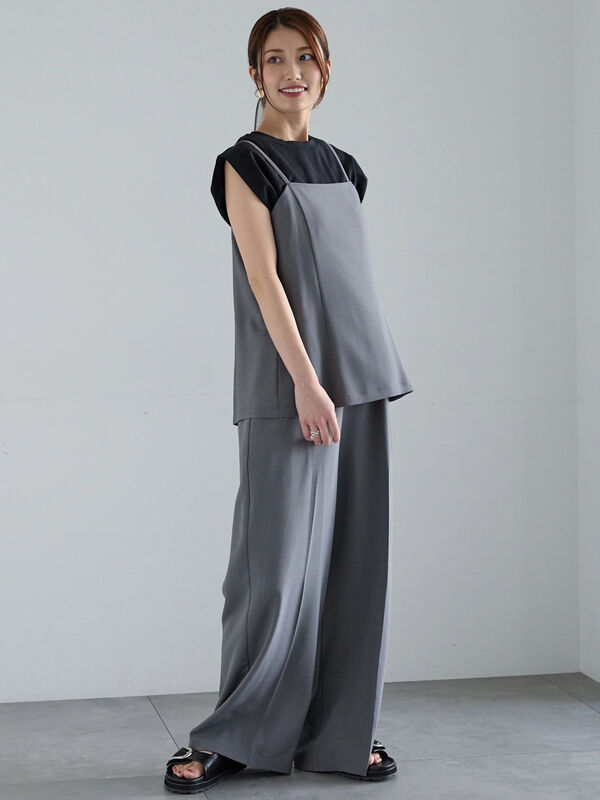 セール】 レイヤードコンビネゾン（グレー/モカ/ワンピース