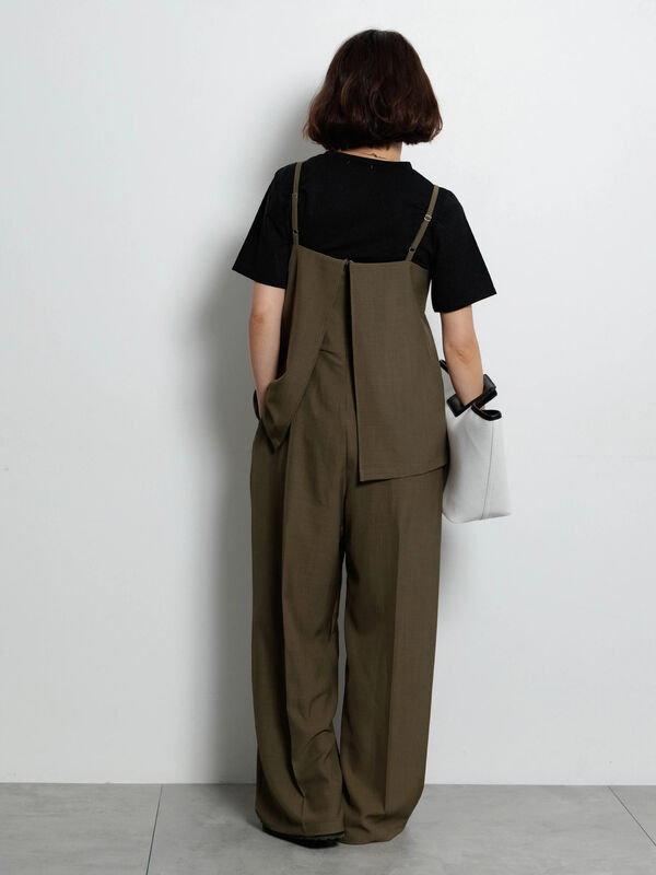 セール】 レイヤードコンビネゾン（グレー/モカ/ワンピース