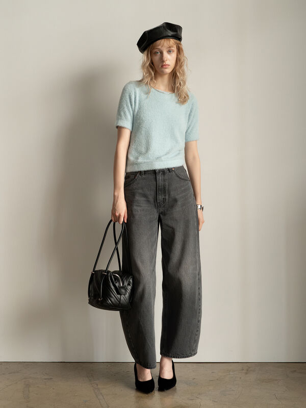 【EDWIN別注】カーブテーパードデニム《2025Autumn catalog item》（ブラック/ブルー）｜Te chichi（テチチ）通販